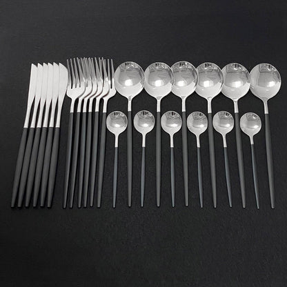 Skanto | RoyalGlimmer Gold Cutlery Set - Gold Cutlery Set for a Luxurious Table Setting