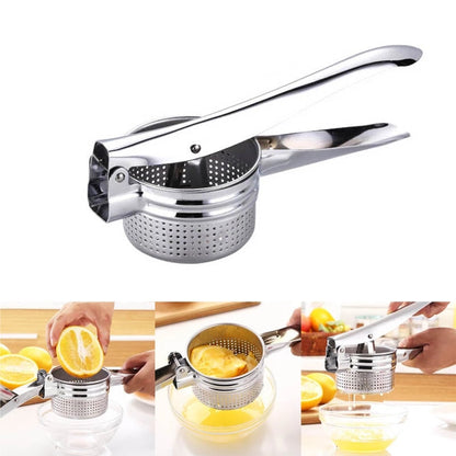Potato Masher Ricer Kitchen Utensil Stainless Steel Pressure Mud Puree Vegetable Fruit Press Maker Garlic Press