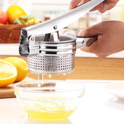 Potato Masher Ricer Kitchen Utensil Stainless Steel Pressure Mud Puree Vegetable Fruit Press Maker Garlic Press