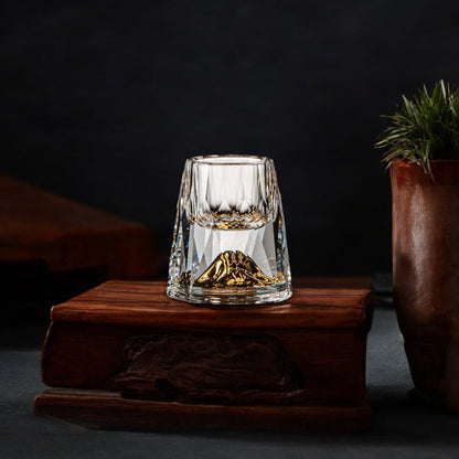Skanto | Handmade Crystal Glasses with Gold Flakes – 2-Pack for Whisky