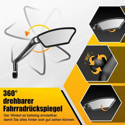 BowLift | Bicycle mirror made of stainless steel – shatterproof & 360° rotatable for more safety