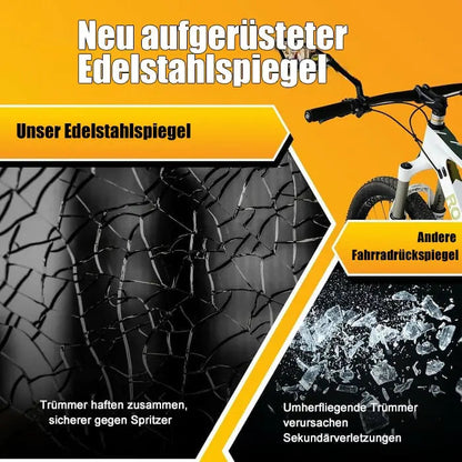 BowLift | Bicycle mirror made of stainless steel – shatterproof & 360° rotatable for more safety