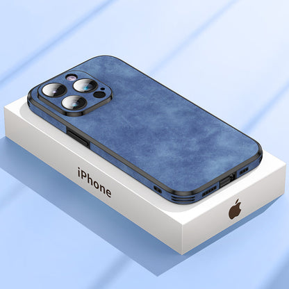 Skanto | High-Quality Leather iPhone Case with Shock-Protective Camera Guard | MagSafe Case for Apple iPhone 15/14/13 Pro Max Plus | Armor Phone Case