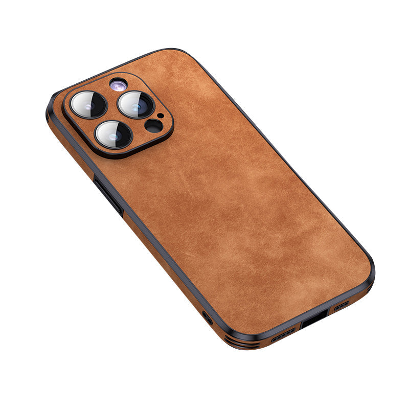 Skanto | High-Quality Leather iPhone Case with Shock-Protective Camera Guard | MagSafe Case for Apple iPhone 15/14/13 Pro Max Plus | Armor Phone Case