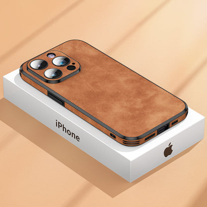 Skanto | High-Quality Leather iPhone Case with Shock-Protective Camera Guard | MagSafe Case for Apple iPhone 15/14/13 Pro Max Plus | Armor Phone Case