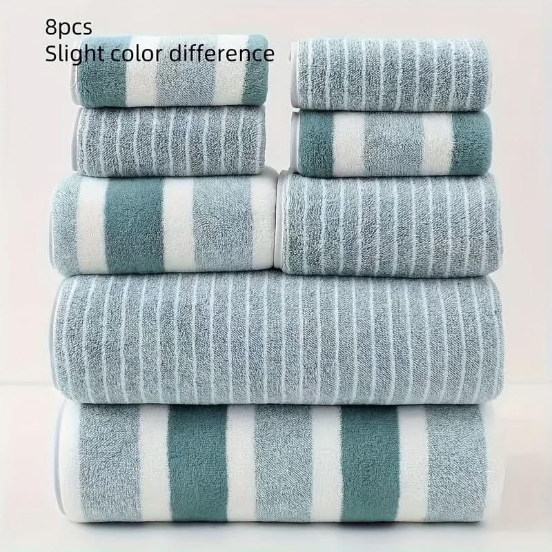 BowLift | LUXORA – 8-piece towel set made of microfiber, soft, highly absorbent & quick-drying
