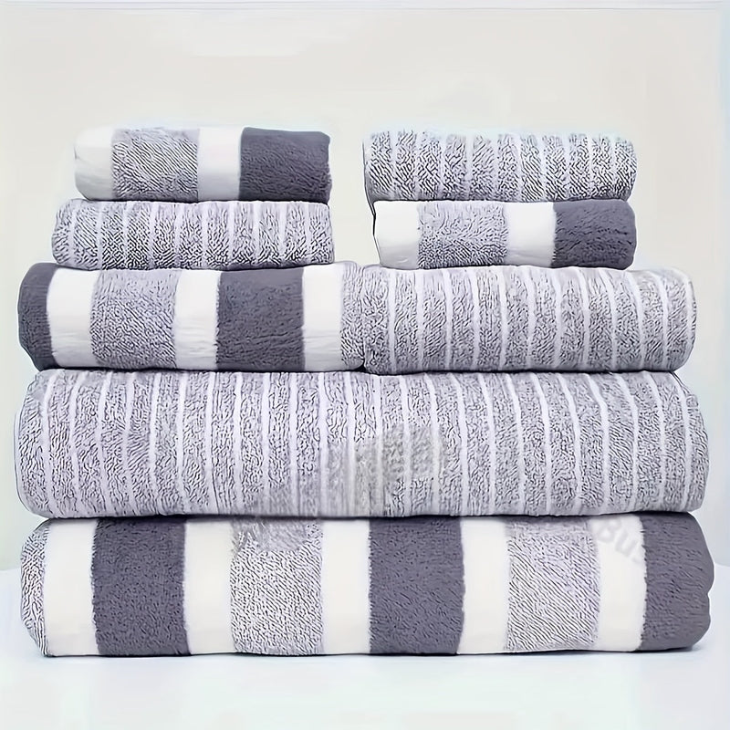 Skanto | VeluSoft 8-Piece Coral Fleece Towel Set