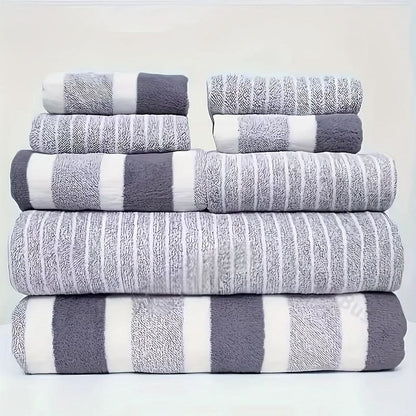 Skanto | LUXORA – 8-Piece Microfiber Towel Set, Soft, Highly Absorbent & Quick-Drying