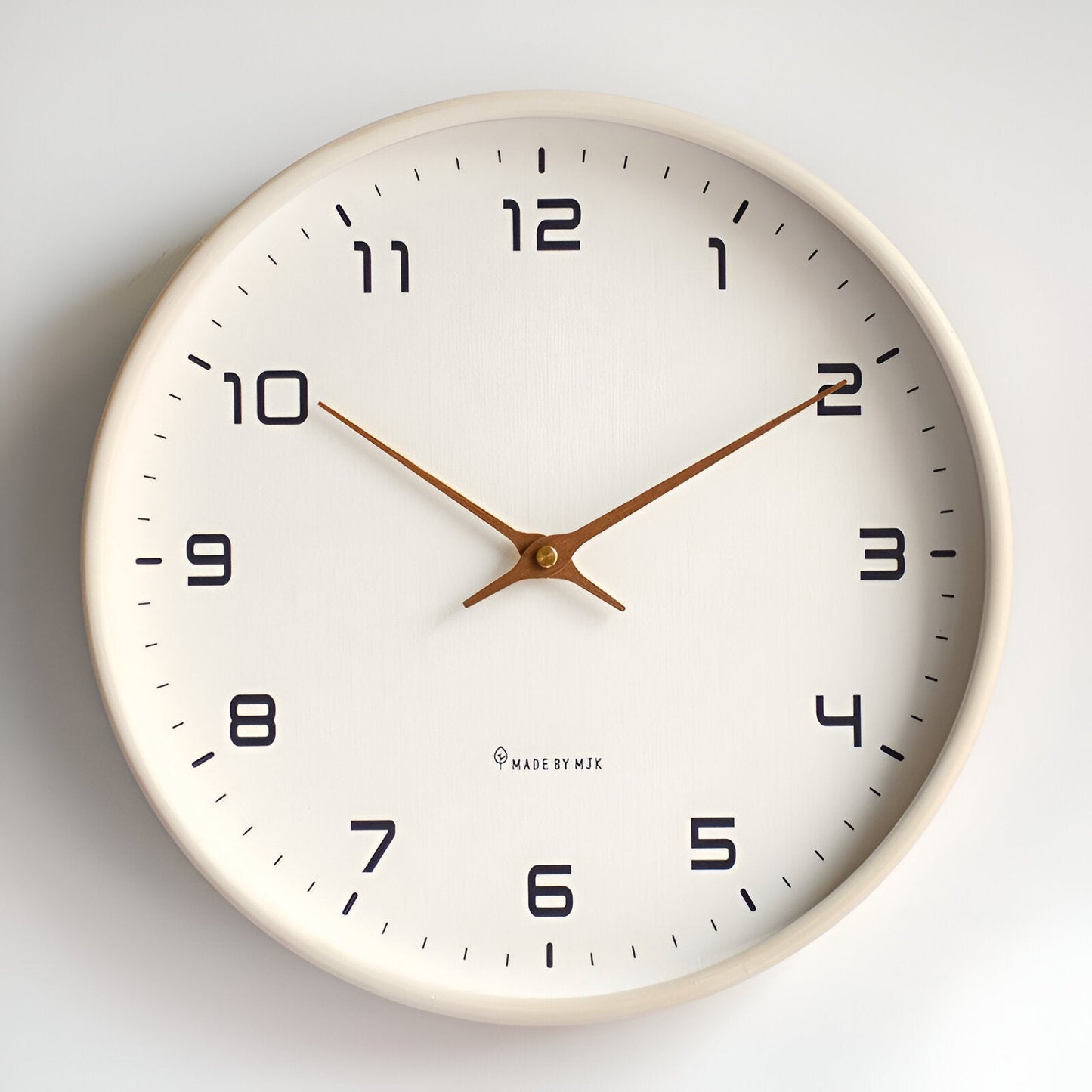 BowLift | Scandinavian Wooden Wall Clock Minimalist Design for Living Room, Office and Kitchen