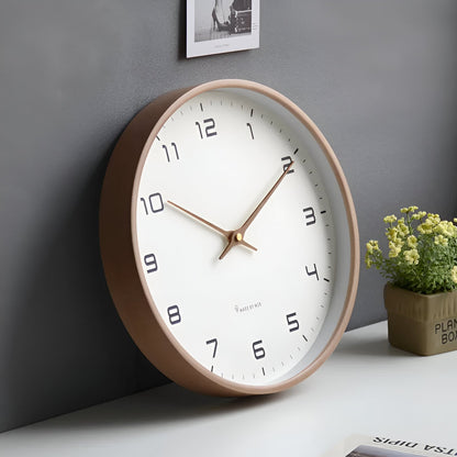 BowLift | Scandinavian Wooden Wall Clock Minimalist Design for Living Room, Office and Kitchen