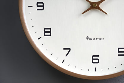 BowLift | Scandinavian Wooden Wall Clock Minimalist Design for Living Room, Office and Kitchen