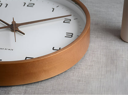 BowLift | Scandinavian Wooden Wall Clock Minimalist Design for Living Room, Office and Kitchen