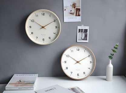 BowLift | Scandinavian Wooden Wall Clock Minimalist Design for Living Room, Office and Kitchen