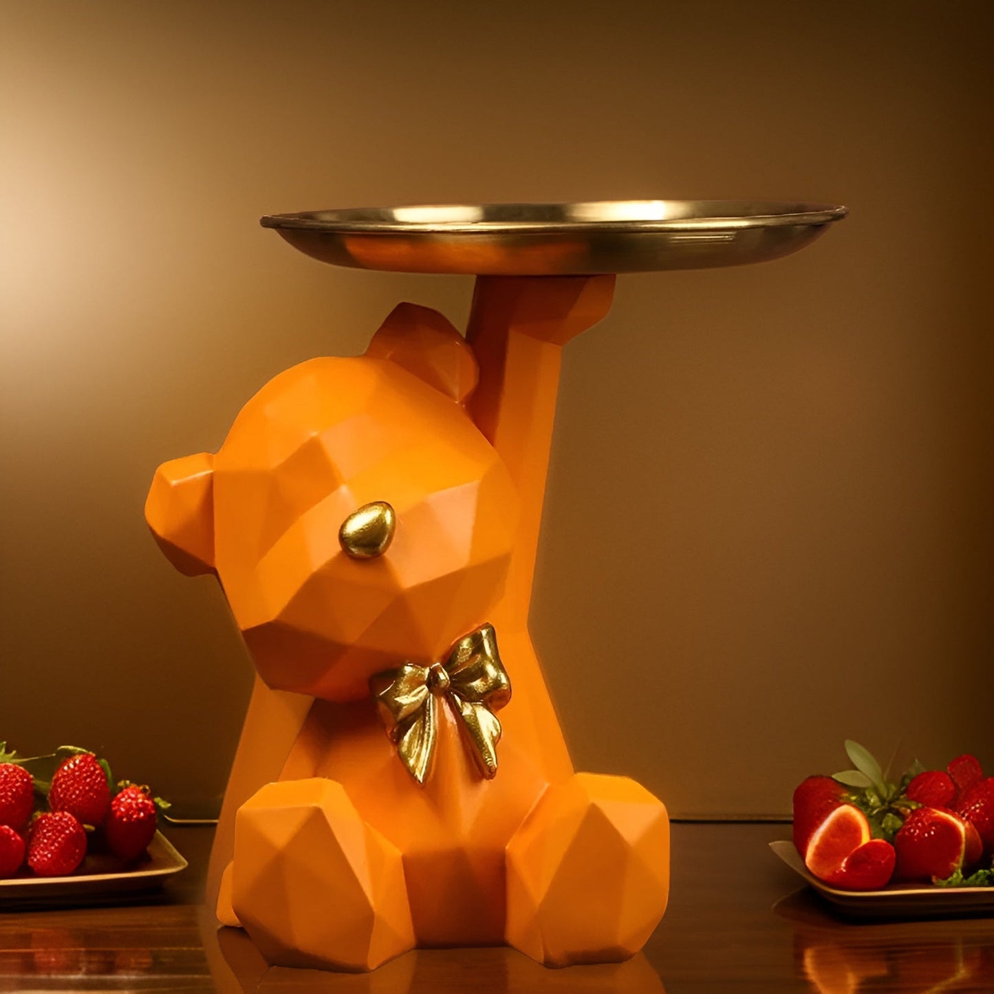 BowLift | Decorative Geometric Tray In Bear Shape