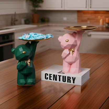 BowLift | Decorative Geometric Tray In Bear Shape
