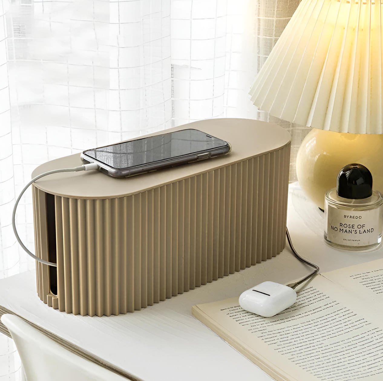 Cable box with lid – Macaron colors