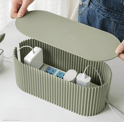 Cable box with lid – Macaron colors