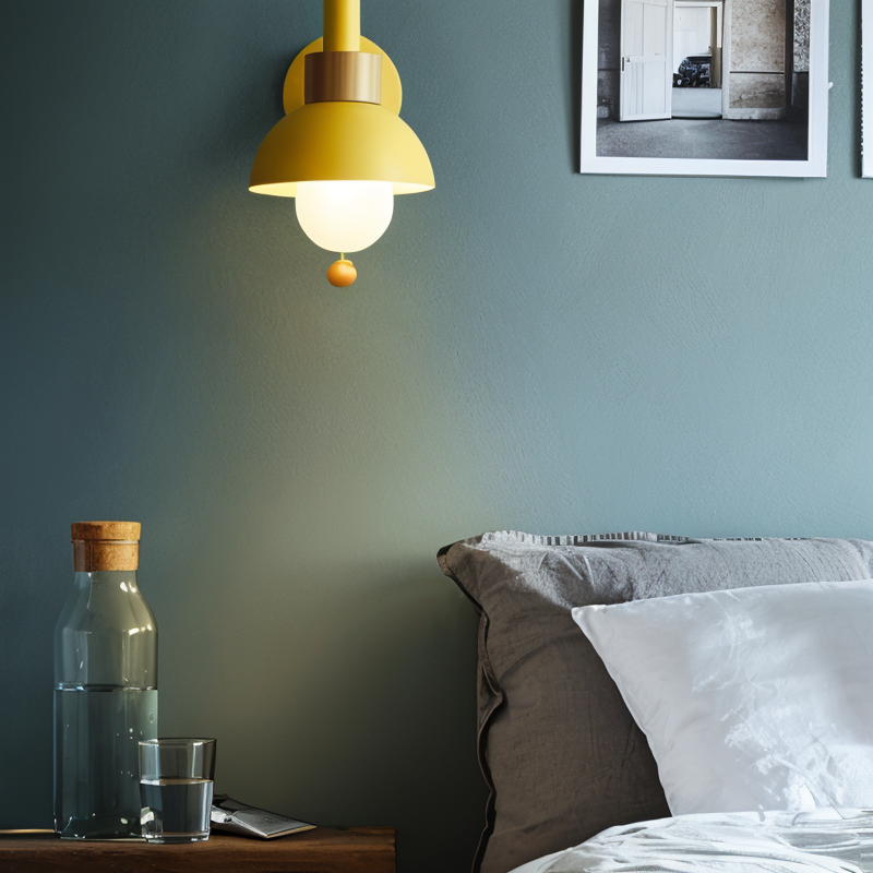 Pastel-colored wall lamp for bedroom and living room
