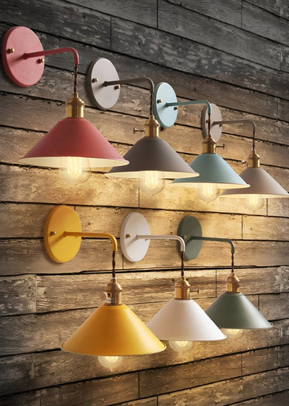 Skanto | Retro Vintage Wall Lamp - Vintage-Inspired Cone Metal Wall Lamp