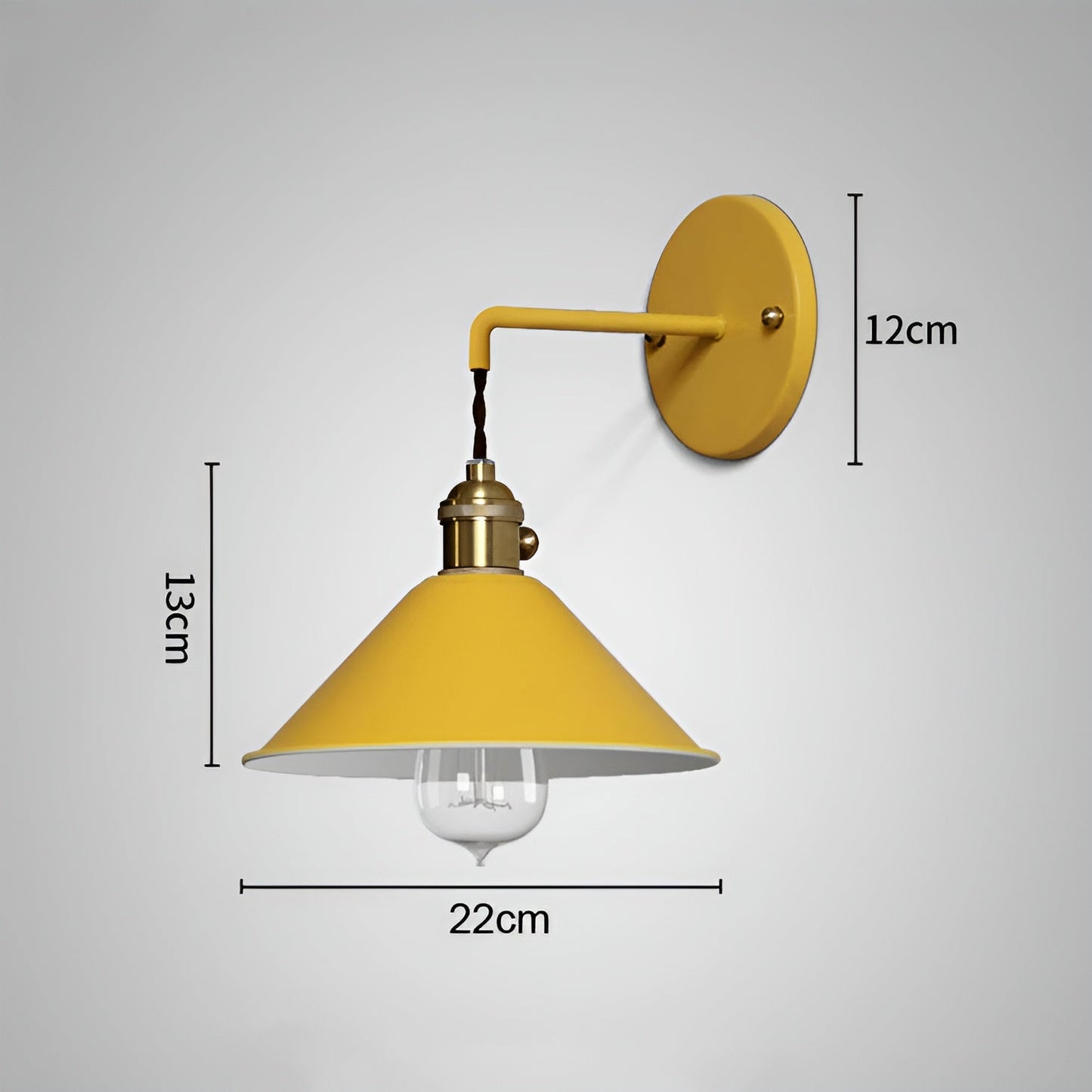 Skanto | Retro Vintage Wall Lamp - Vintage-Inspired Cone Metal Wall Lamp