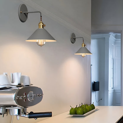Skanto | Retro Vintage Wall Lamp - Vintage-Inspired Cone Metal Wall Lamp