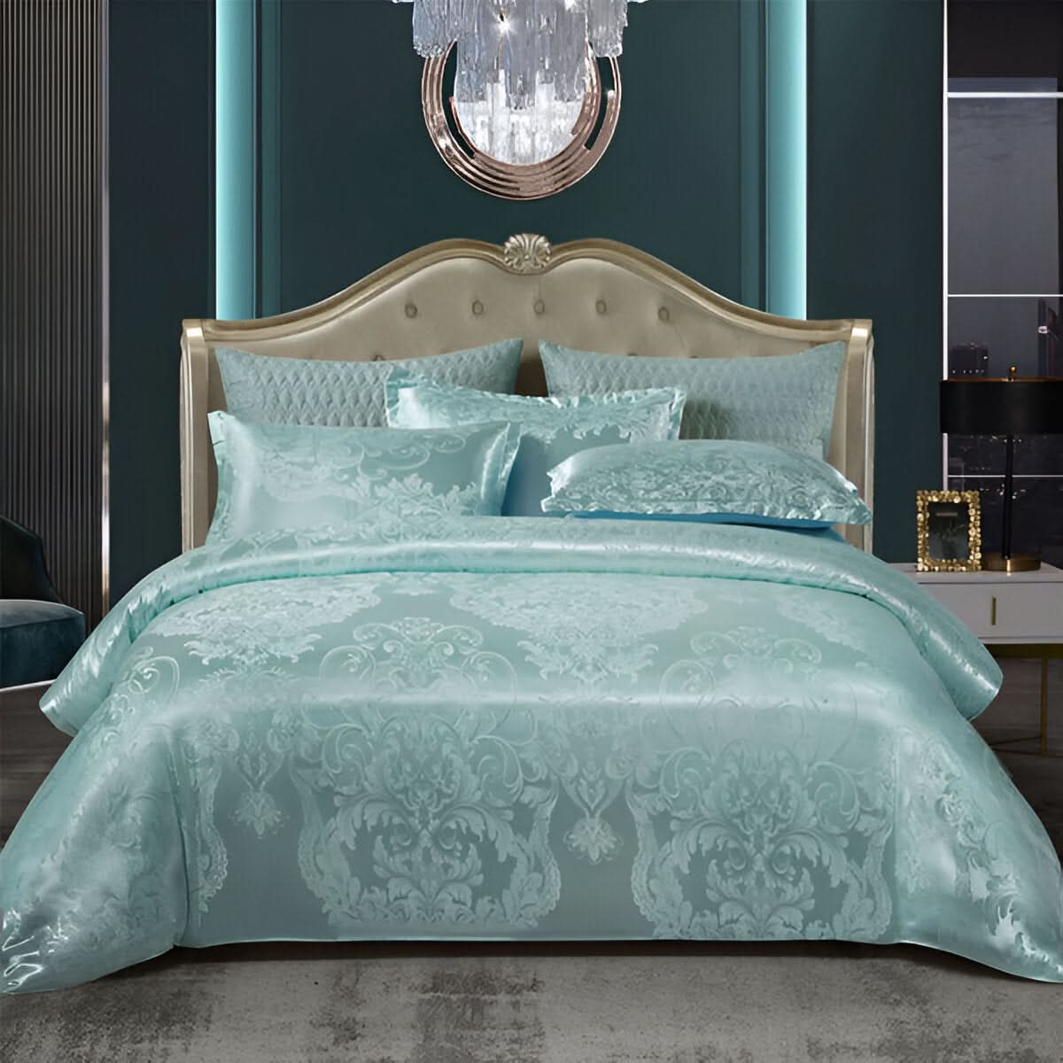BowLift | SILKLOFT – Elegant Satin Jacquard Bed Linen Set
