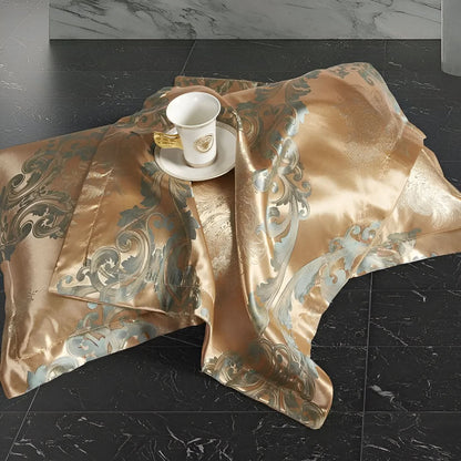 BowLift | SILKLOFT – Elegant Satin Jacquard Bed Linen Set