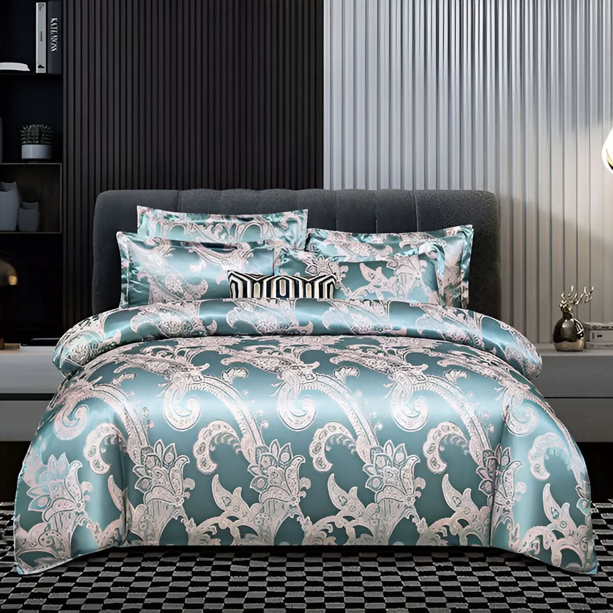 BowLift | SILKLOFT – Elegant Satin Jacquard Bed Linen Set
