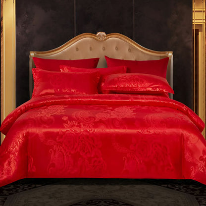 BowLift | SILKLOFT – Elegant Satin Jacquard Bed Linen Set