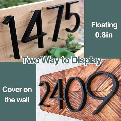 Brehn | Black Complete House Number - Modern House Number - House Number Sign