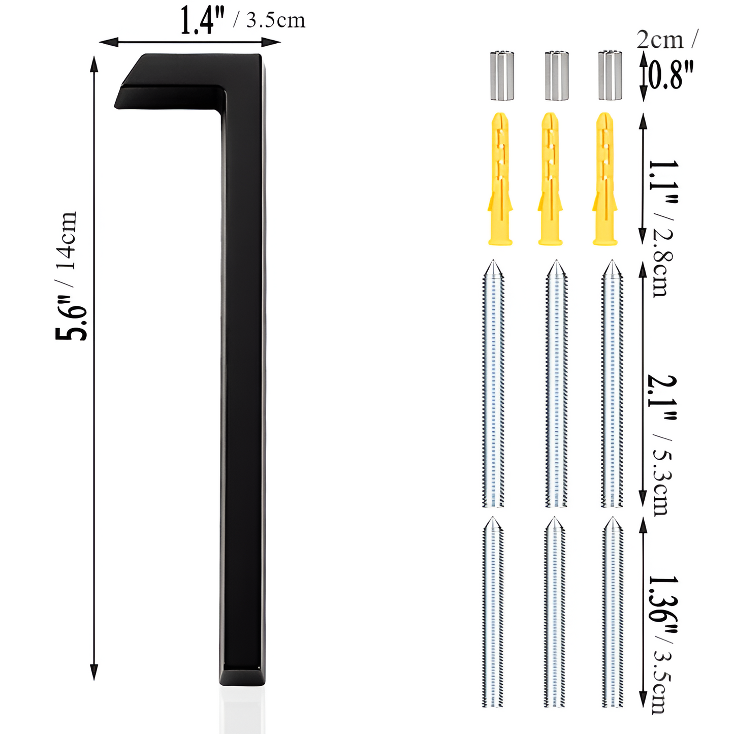Brehn | Black Complete House Number - Modern House Number - House Number Sign