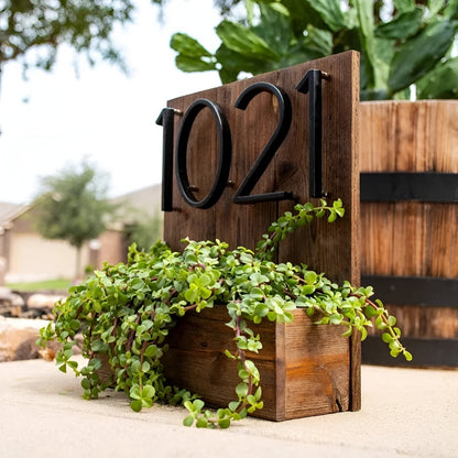 Brehn | Black Complete House Number - Modern House Number - House Number Sign