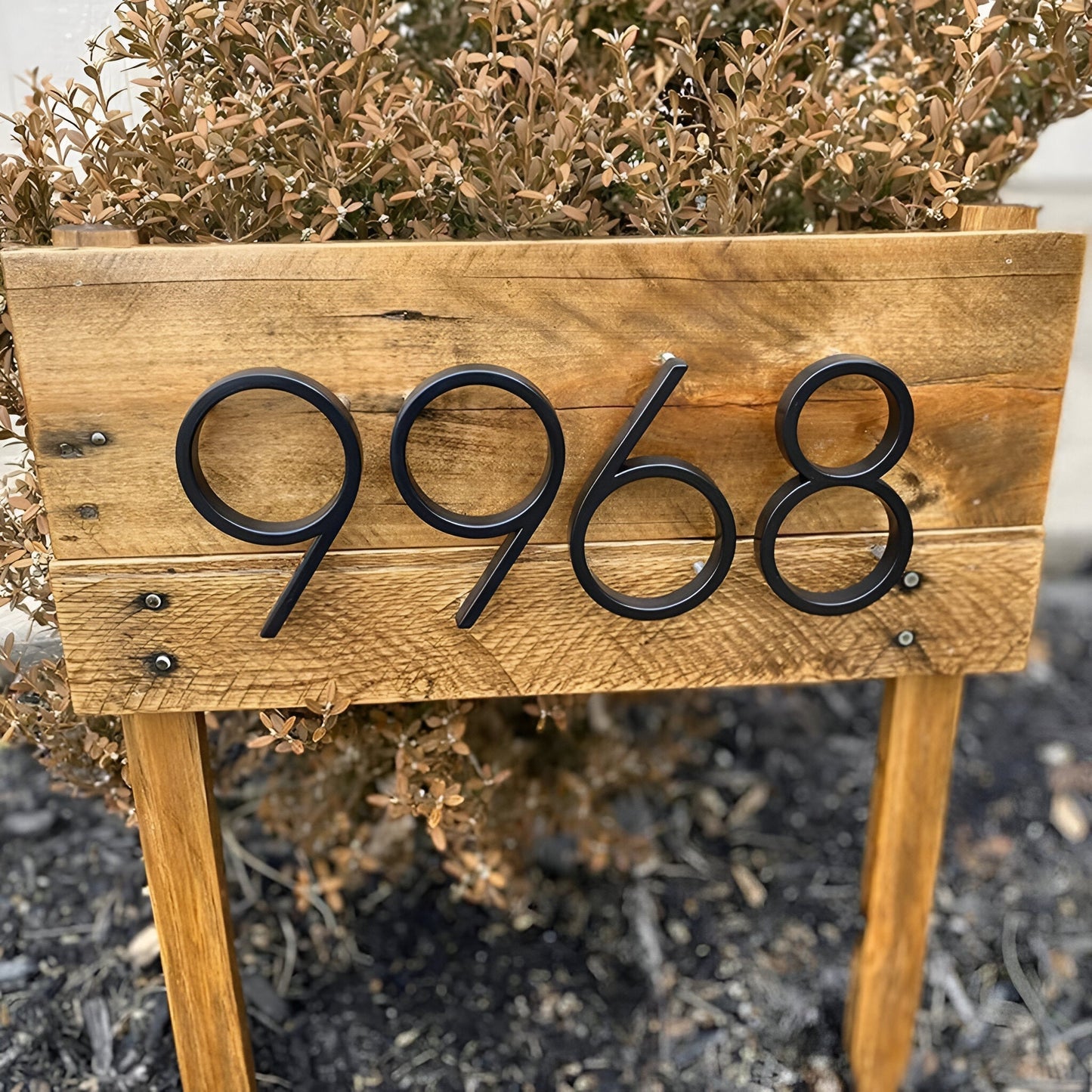 Brehn | Black Complete House Number - Modern House Number - House Number Sign