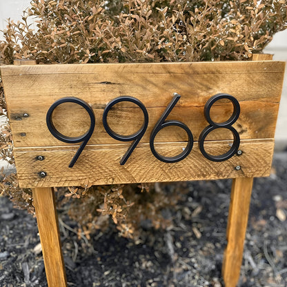 Brehn | Black Complete House Number - Modern House Number - House Number Sign