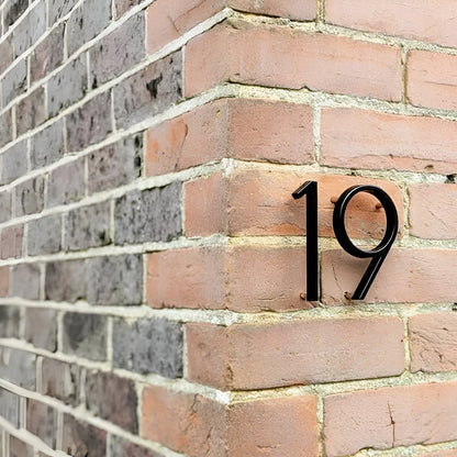Brehn | Black Complete House Number - Modern House Number - House Number Sign