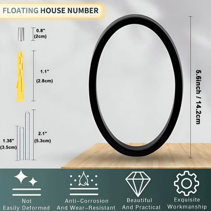 Brehn | Black Complete House Number - Modern House Number - House Number Sign