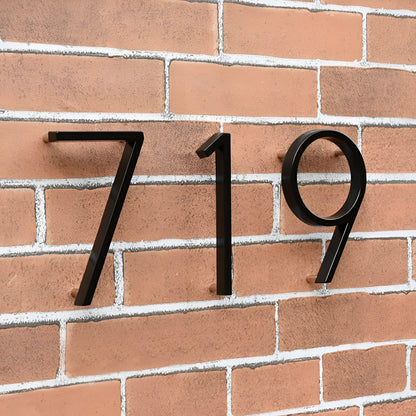 Brehn | Black Complete House Number - Modern House Number - House Number Sign