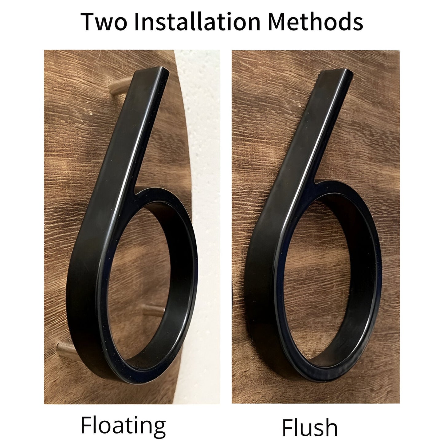 Brehn | Black Complete House Number - Modern House Number - House Number Sign