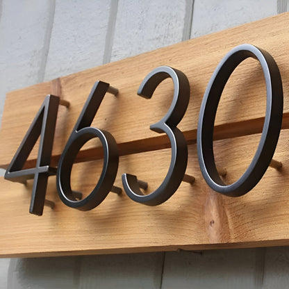 Brehn | Black Complete House Number - Modern House Number - House Number Sign