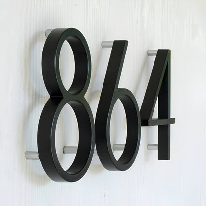 Brehn | Black Complete House Number - Modern House Number - House Number Sign