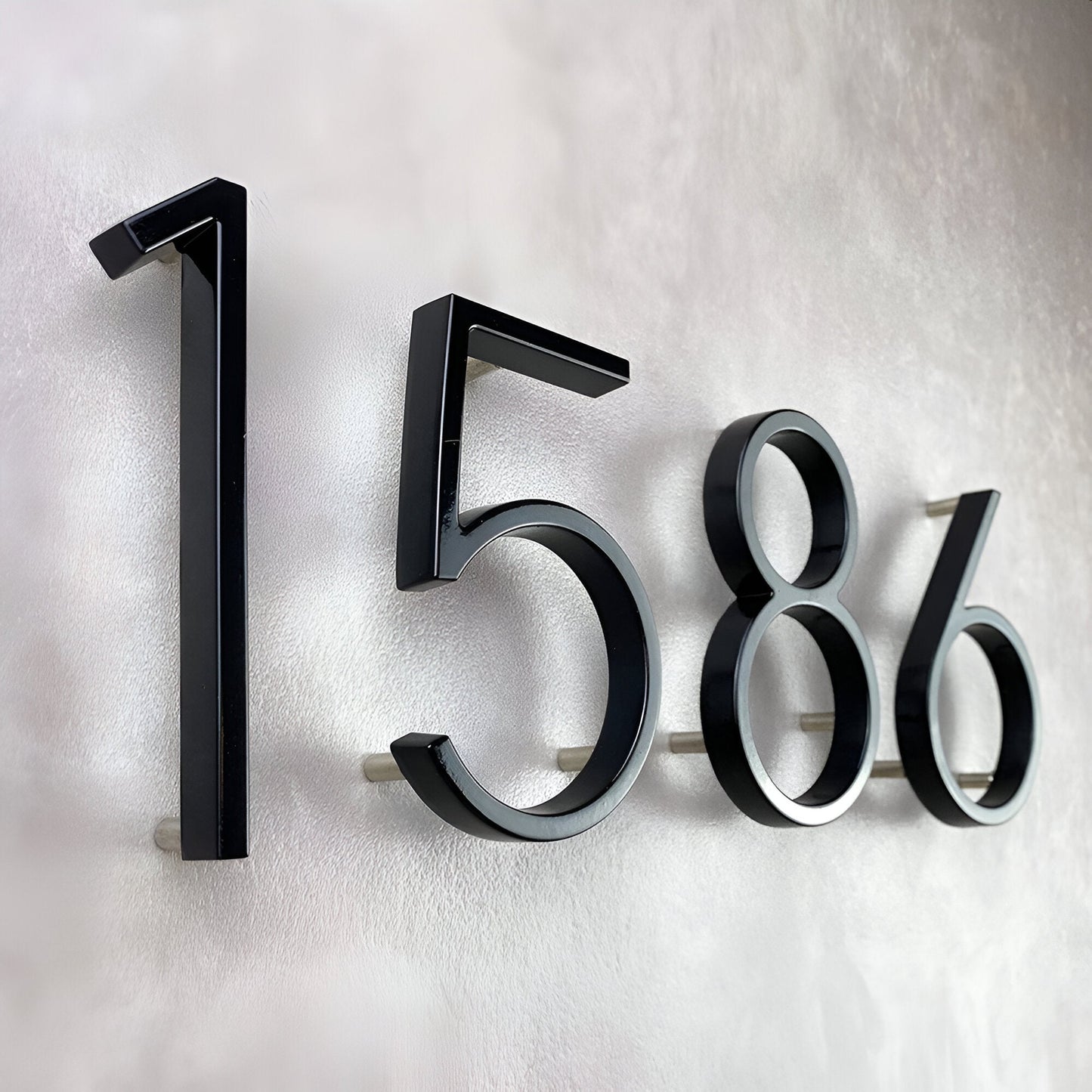 Brehn | Black Complete House Number - Modern House Number - House Number Sign