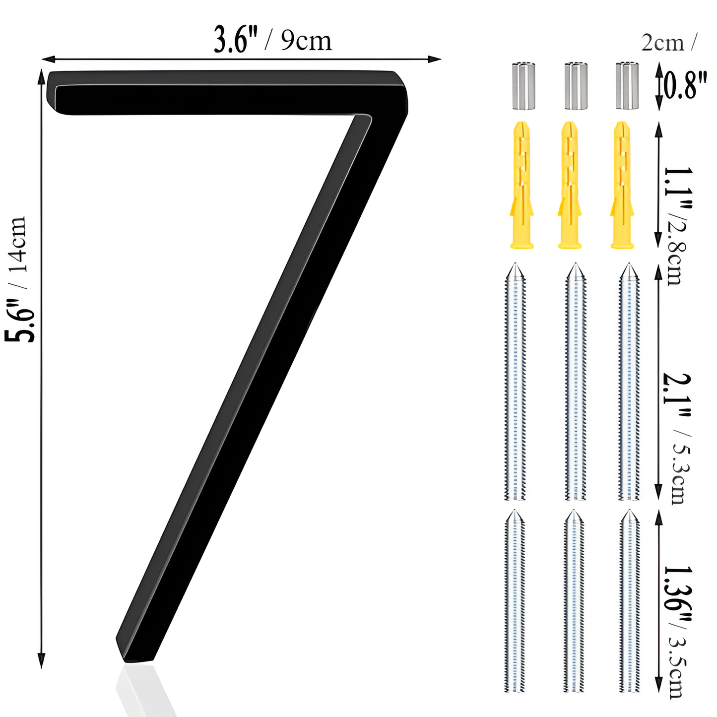 Brehn | Black Complete House Number - Modern House Number - House Number Sign