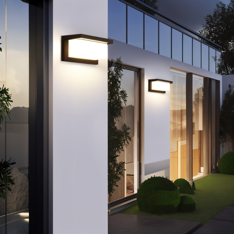Waterproof outdoor LED wall lamp with motion sensor