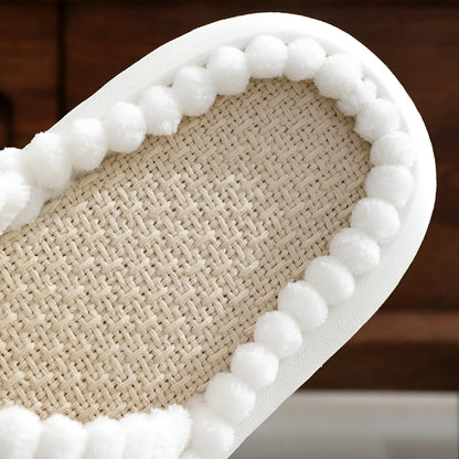 Sofie - Plush-lined slippers with cross straps