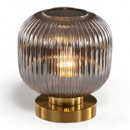 Skanto | Nordic Table Lamp with Ribbed Glass