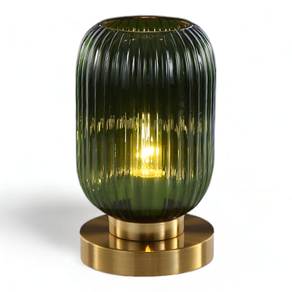 Skanto | Nordic Table Lamp with Ribbed Glass