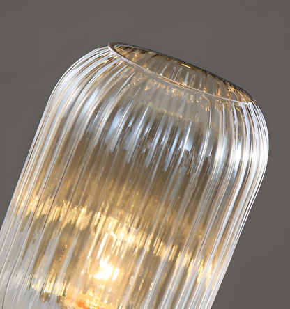 Skanto | Nordic Table Lamp with Ribbed Glass