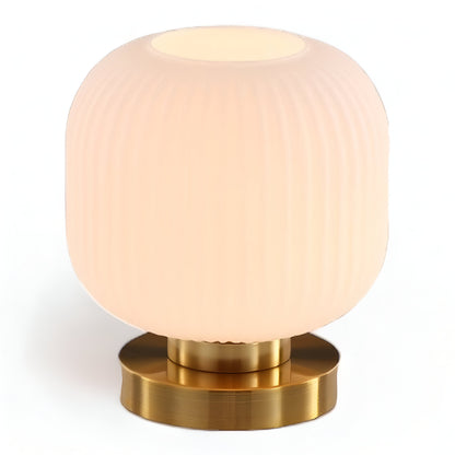 Skanto | Nordic Table Lamp with Ribbed Glass