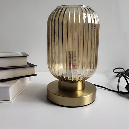 Skanto | Nordic Table Lamp with Ribbed Glass