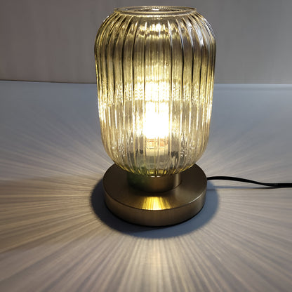 Skanto | Nordic Table Lamp with Ribbed Glass